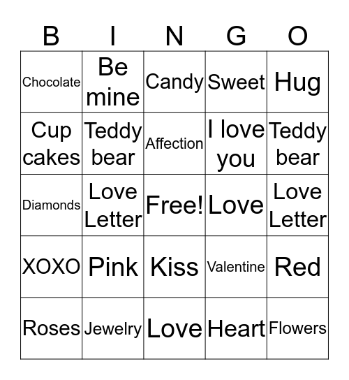 love Bingo Card