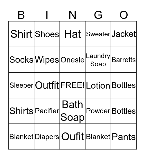 Athena's Gift Bingo Card