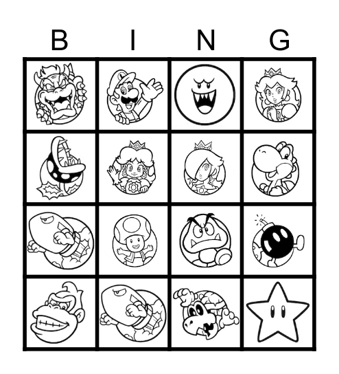 MARIO BINGO Card