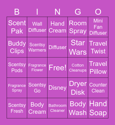 Debby’s Sip & Sniff Bingo Card