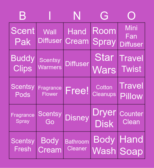 Debby’s Sip & Sniff Bingo Card