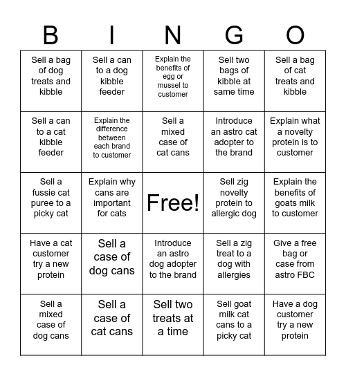 BINGO - Pets Global Bingo Card