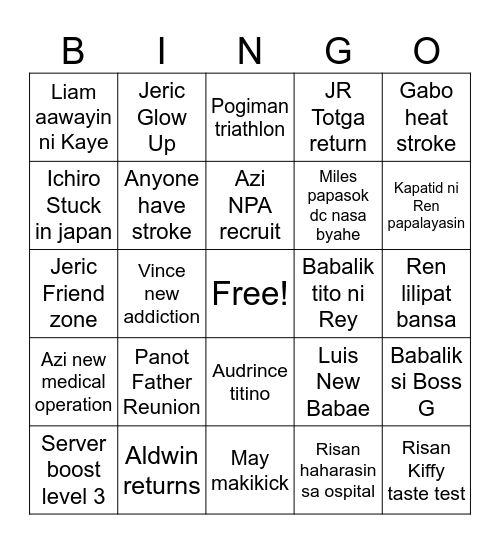 ECNA 2024 BINGO Card