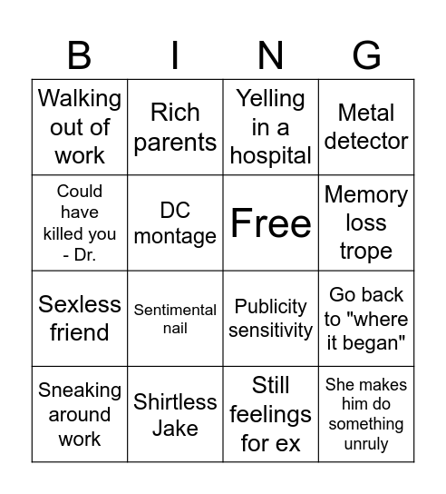 Jim and Sweetie Bingo Card