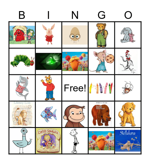 Book Character Bingo Card