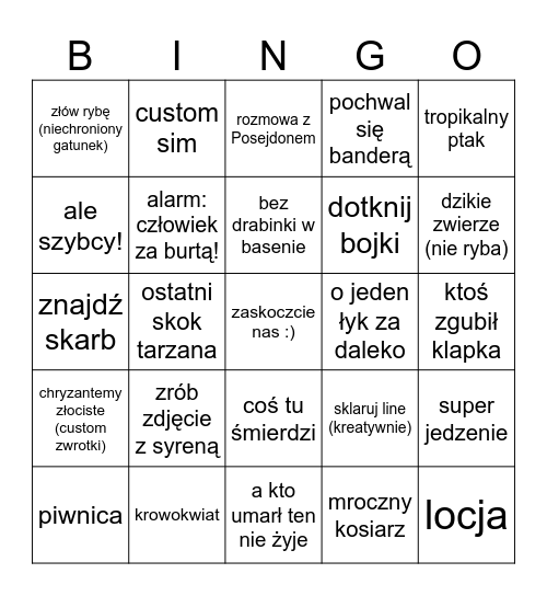 simsowa majuwa Bingo Card