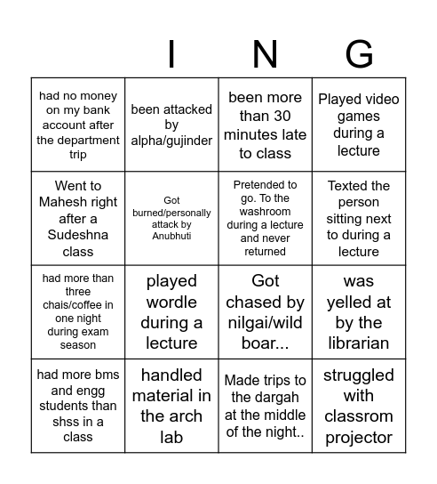 Mnemon Bingo Card
