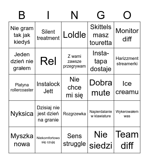 Kamitsu bingo Card