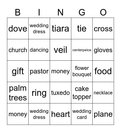 samanthas bridal bingo! Bingo Card