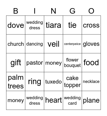 samanthas bridal bingo! Bingo Card