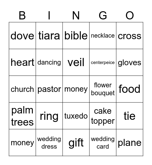 samanthas bridal bingo! Bingo Card