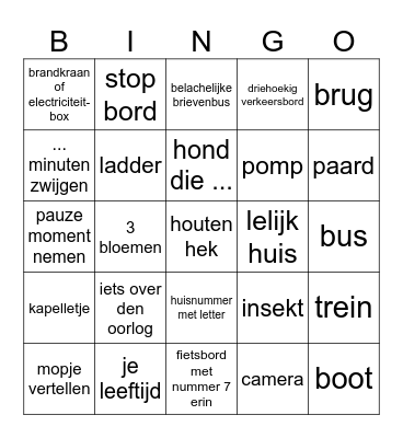 Fiets Blih fun Bingo Card