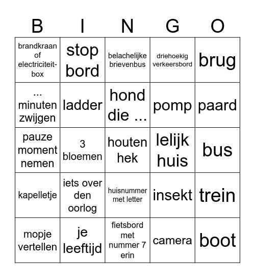 Fiets Blih fun Bingo Card