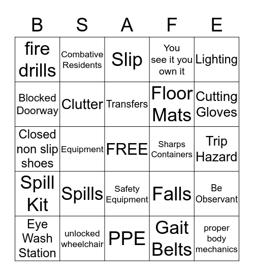 Rehabilitaion Center at Jupiter Gardens Bingo Card