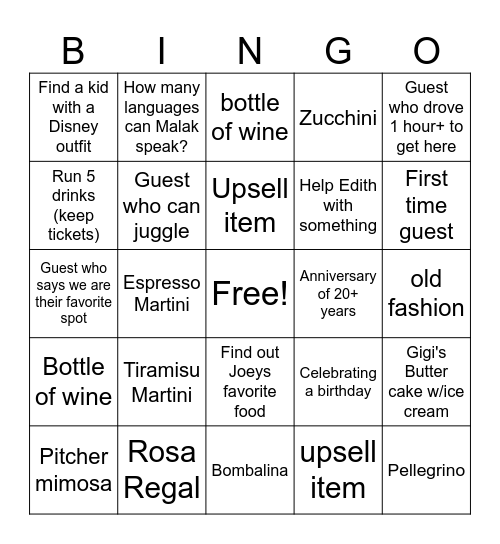 Bingo Card