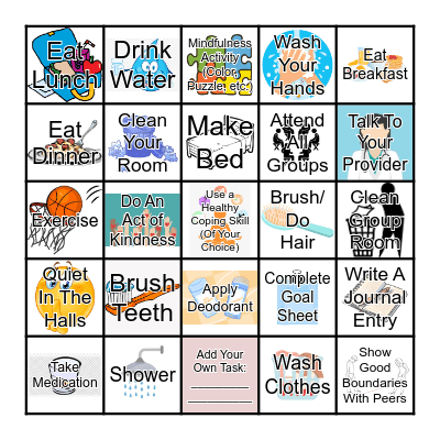 Maple Heights 600 Unit Daily Punch Card Bingo Card
