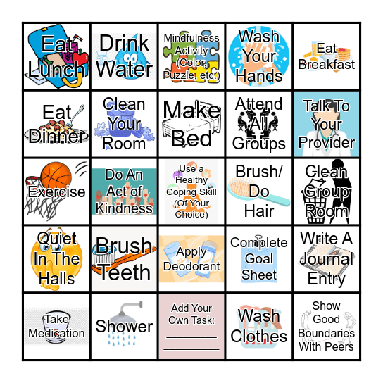 Maple Heights 600 Unit Daily Punch Card Bingo Card