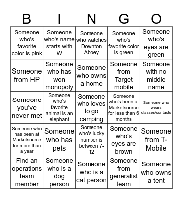 Spring Fest Bingo! Bingo Card