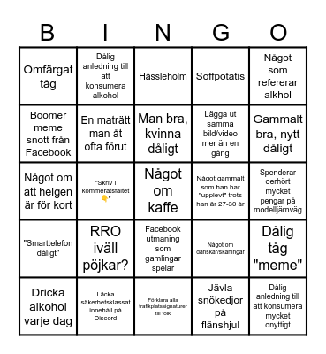 Boomer-Bingo (Martin-Bingo) Bingo Card