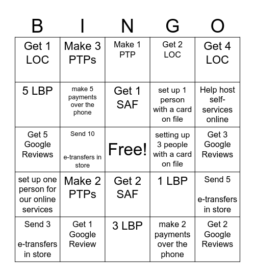 Bingo Card