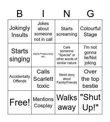 Lily Bingo Card