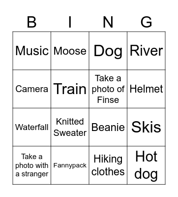 YPO Journey to Oslo Bingo Card