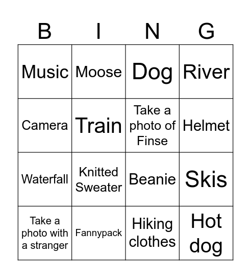 YPO Journey to Oslo Bingo Card
