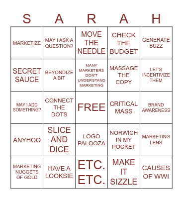 BINGO Card