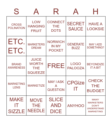 BINGO Card