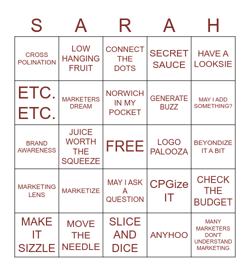 BINGO Card