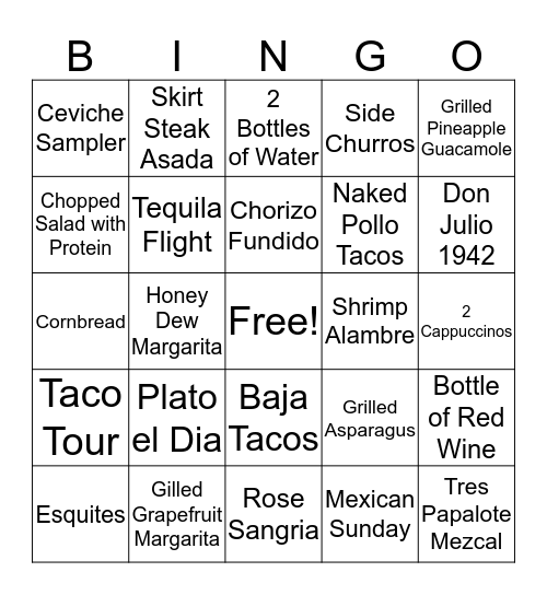 Humphrey bingo! Bingo Card