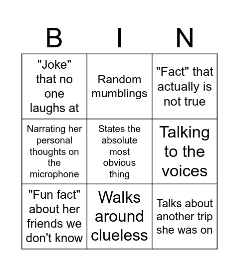 Linda's "Fun Facts" Bingo Card