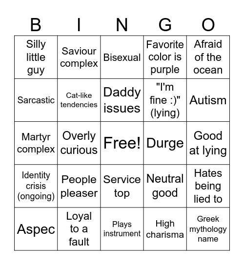 Echo Bingo Card