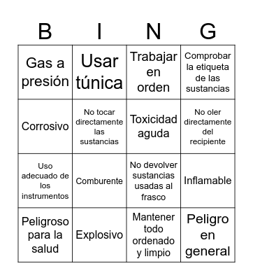 Lab-Bingo Card