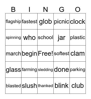 Sound Review! Bingo Card