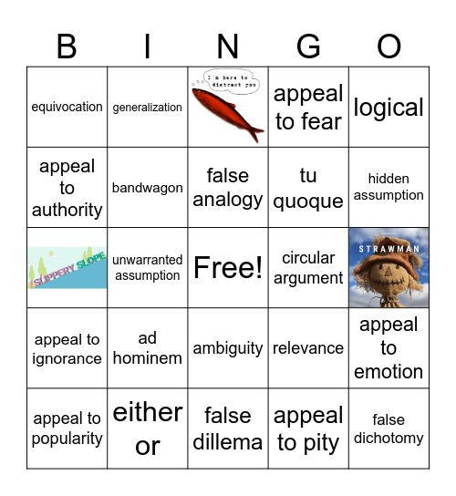 Fallacy Bingo Card