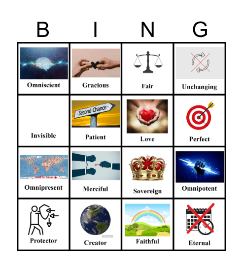 Attributes of God Bingo Card