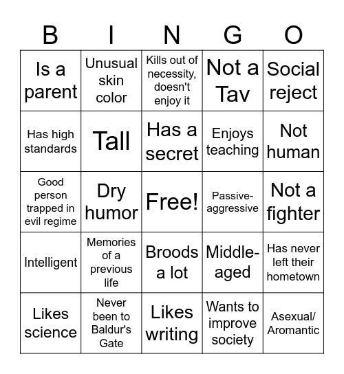 Videx Bingo Card