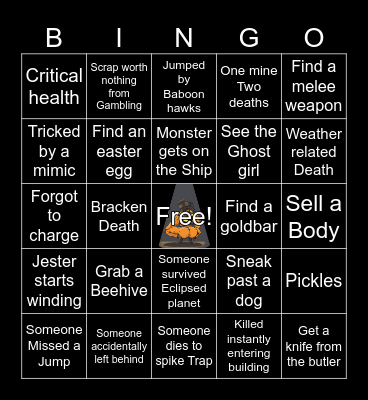 Lethal Bingo Card