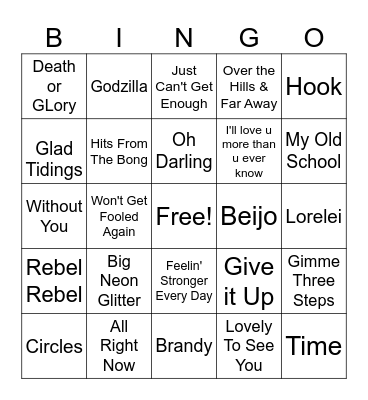 Aaron's Favorites Bingo Card
