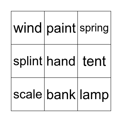 Phonics 4 - Unit 6 & 7 Bingo Card