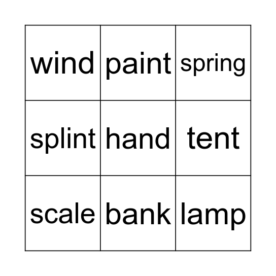 Phonics 4 - Unit 6 & 7 Bingo Card