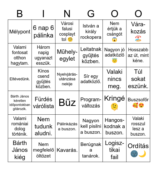 NyelvLyárásGyűLytés Bingo Card