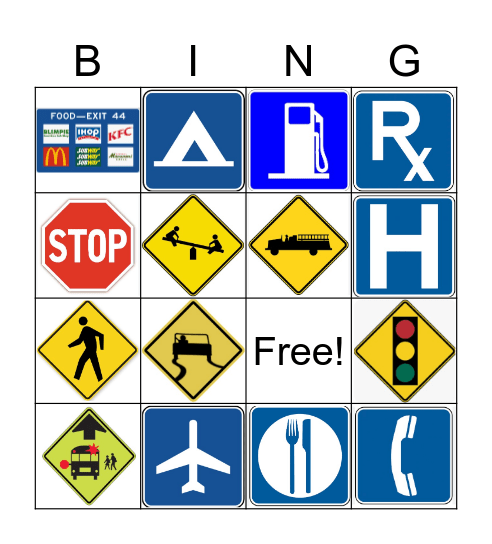 Community Signs Bingo Card