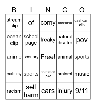 Untitled Bingoreels Bingo Card