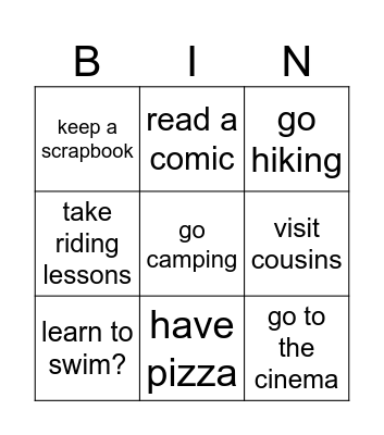 Can we ...? Bingo Card