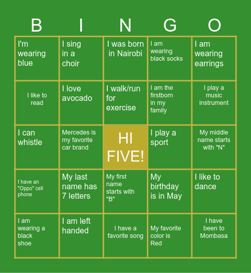 Bingo Card