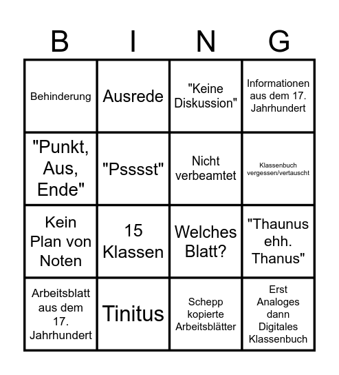 PEF-Bingo Card