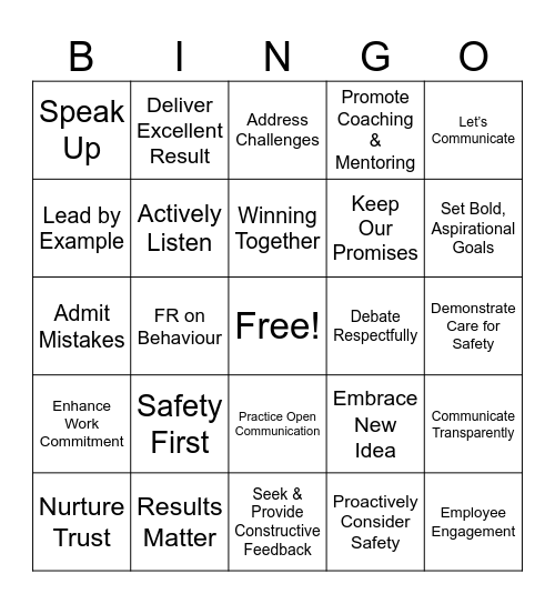 PRefChem Beliefs Bingo Card