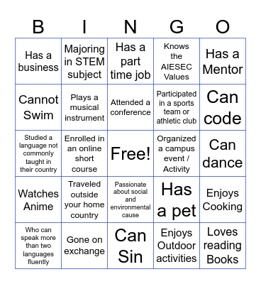 Dynamite Conference Bingo Card